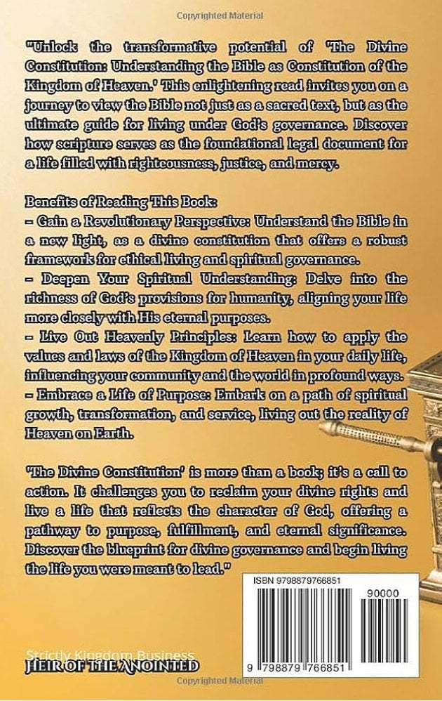 The Divine Constitution: Understanding the Bible as Constitution of the Kingdom of Heaven